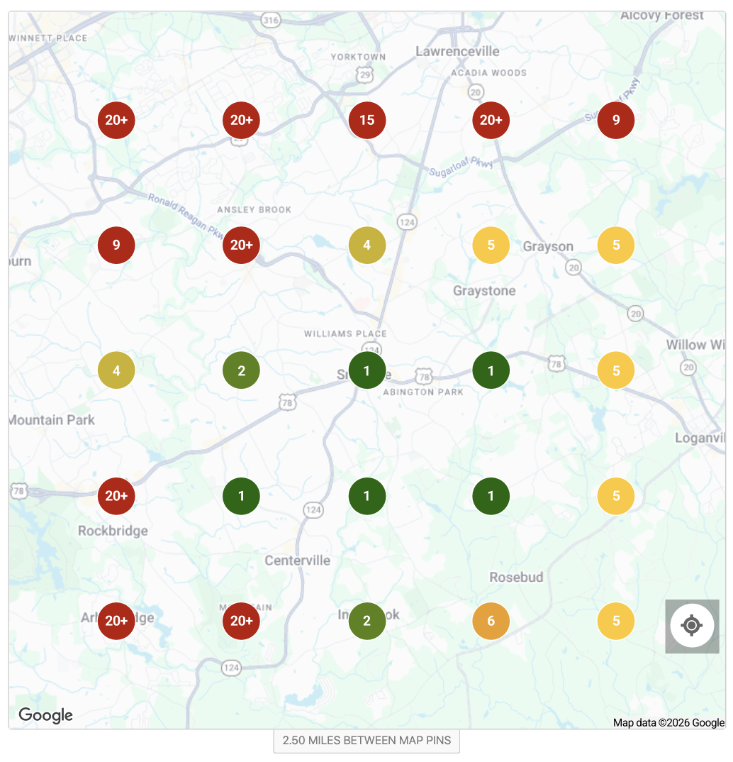 Sample visibility scan
